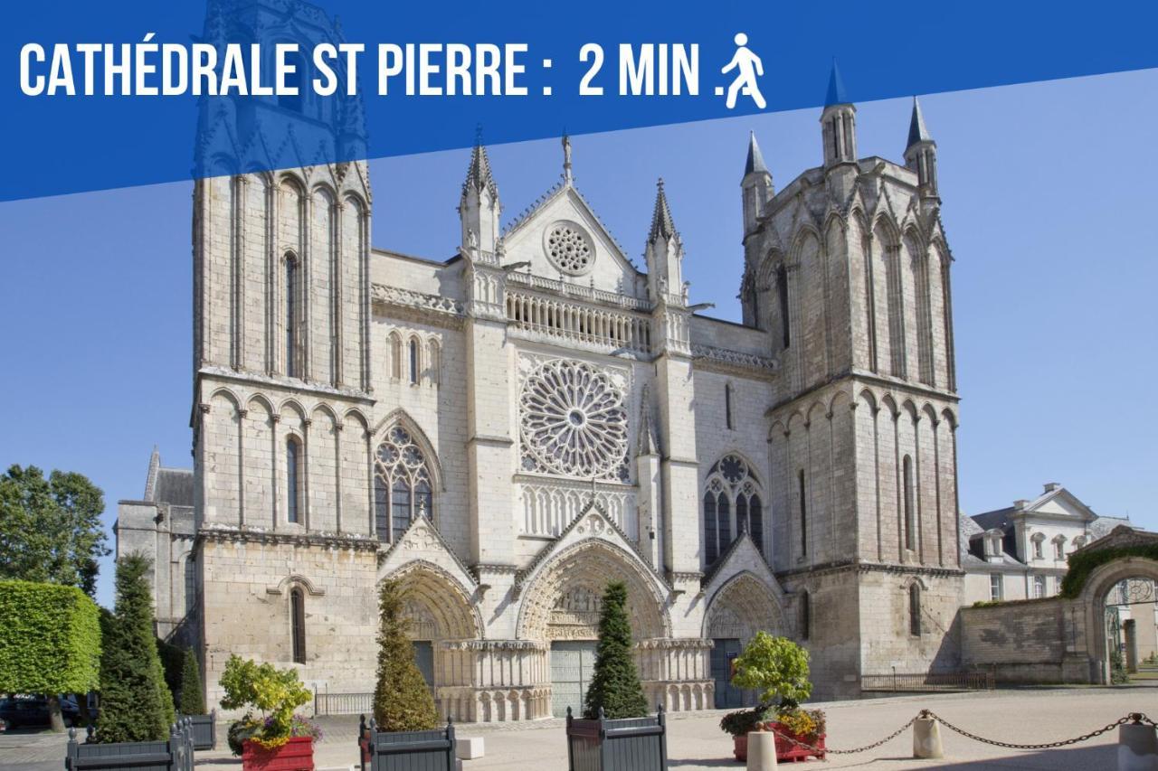 Studio Simplicien *Cosy* Plein Centre Ville De Poitiers *Tv* Wifi *Cafe* エクステリア 写真